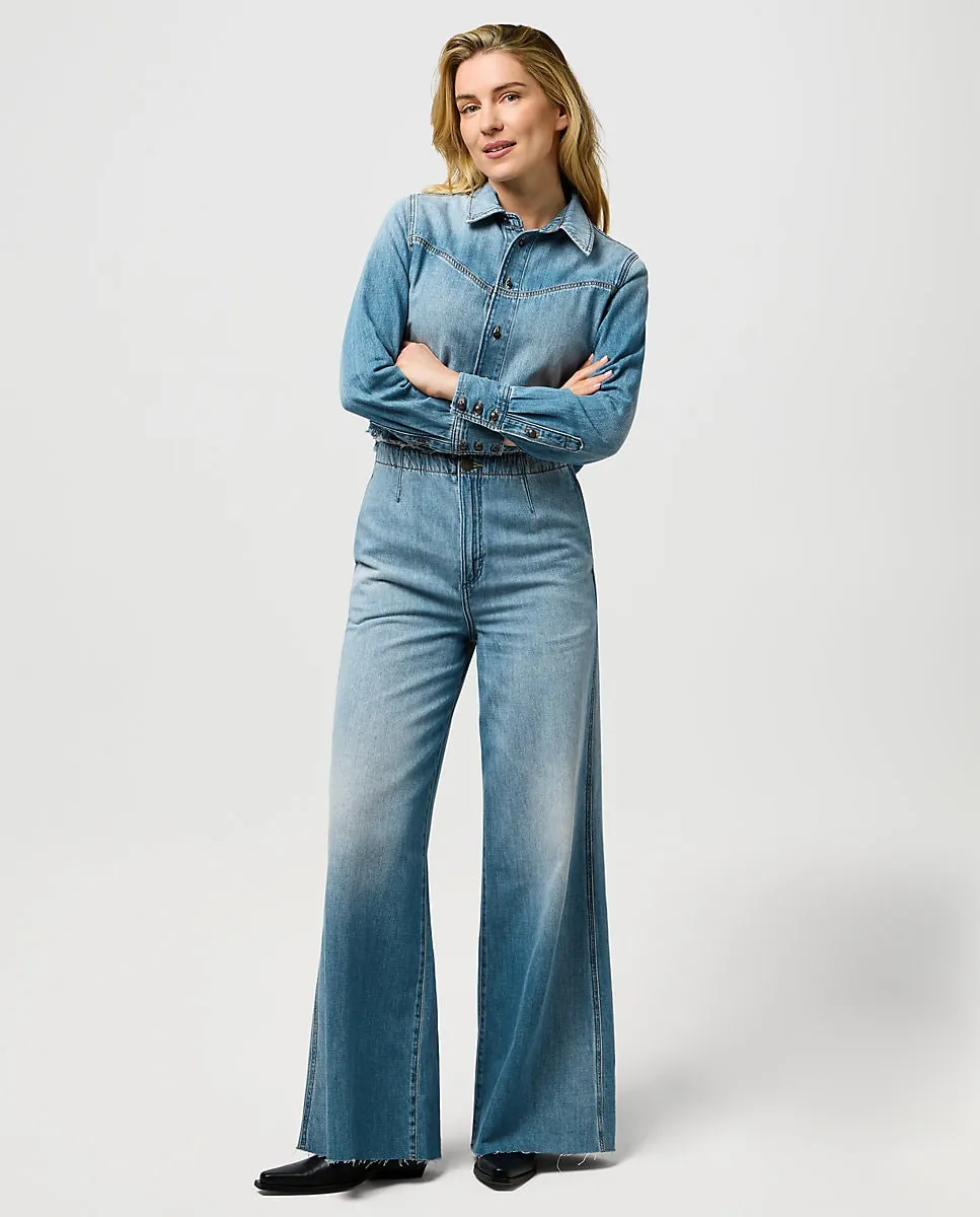 

Длинный женский джинсовый комбинезон Wrangler, синий