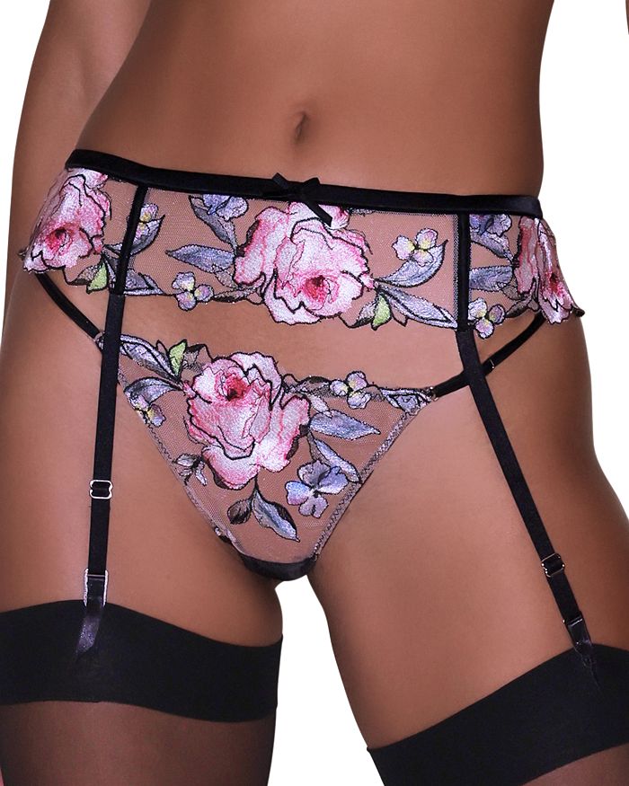 

Вышитые стринги Fidelia V Fleur du Mal, черный