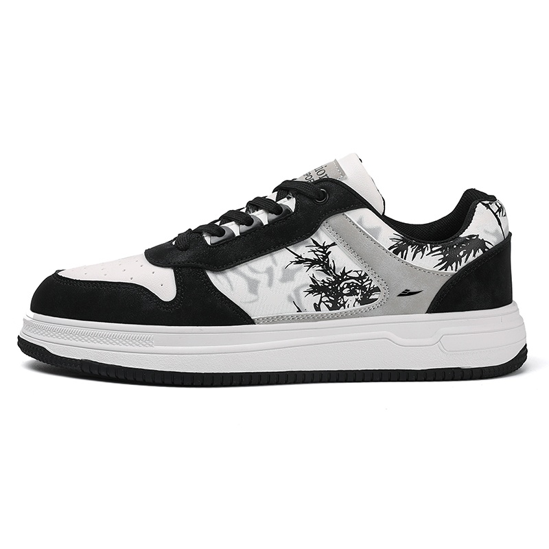 

Легкие низкие мужские кроссовки для скейтбординга Kuding, White Black