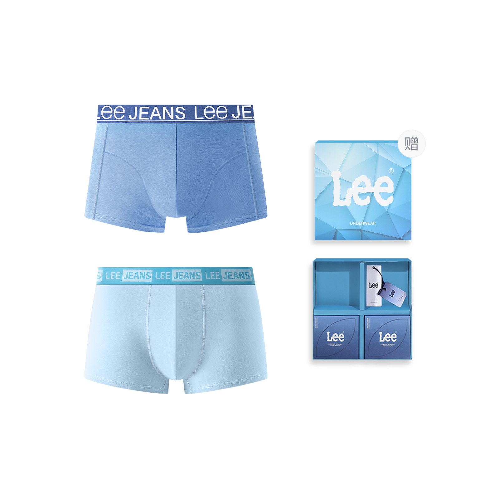 

Edge Color 3.0 трусы подарочная коробка мужские 2 шт Lee, светло-голубой