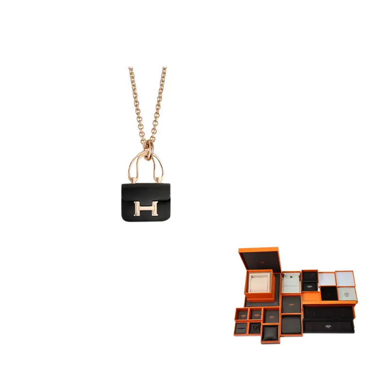 

Розовое золото ожерелье Women's Rose Gold HERMES, розовое золото