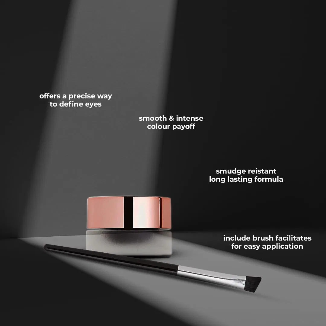 Гелевая подводка для глаз Makeup Revolution с кистью Makeup Revolution — фото 2