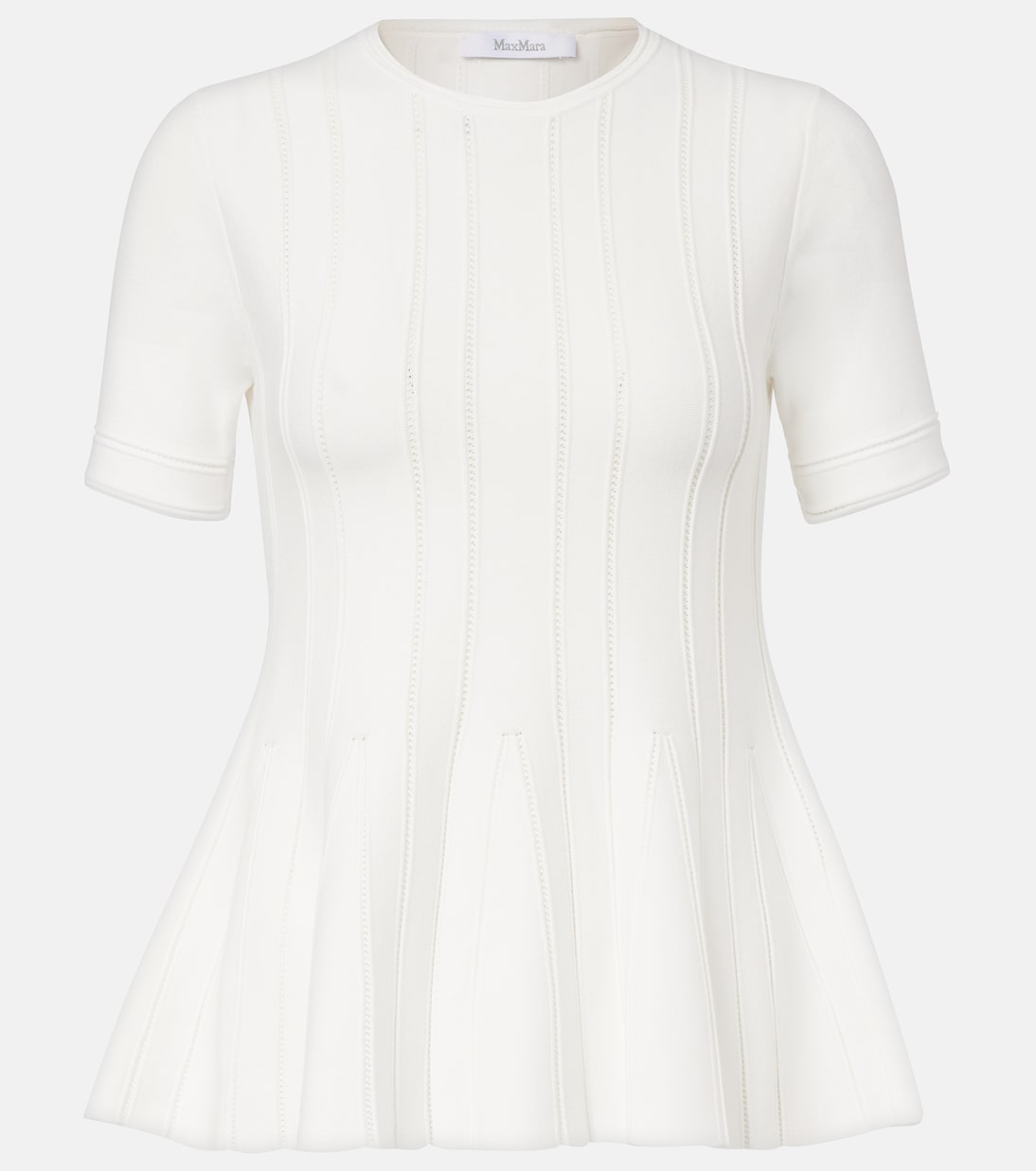 

Эпоха пеплум ажурный топ Max Mara, белый