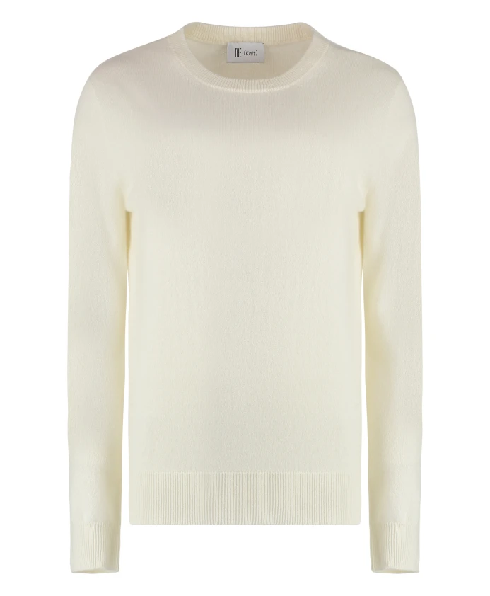 

Кашемировый шелковый вязаный свитер The (Alphabet), бежевый