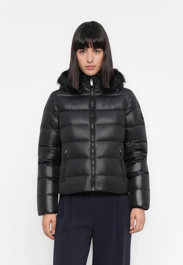 Глянцевая куртка, зимняя куртка Tommy Hilfiger, Black