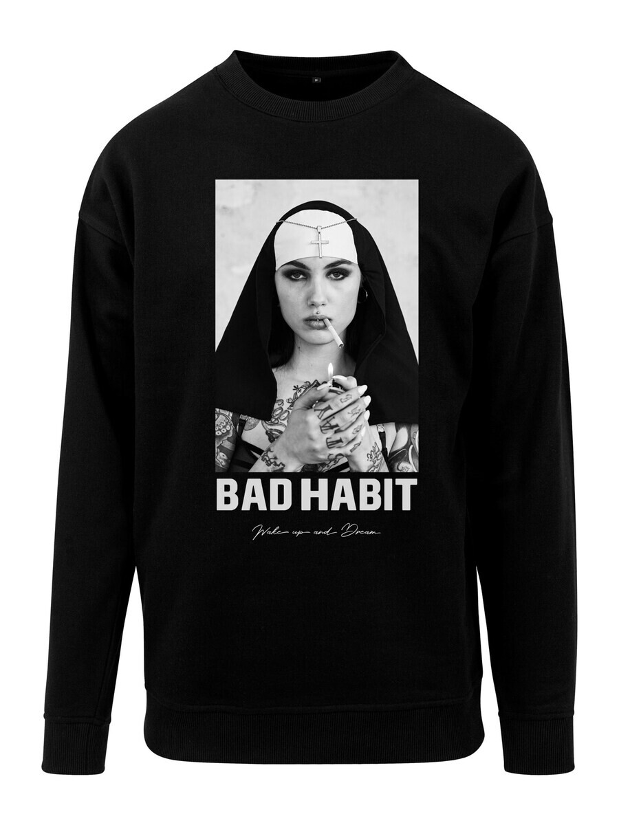 

Свитер Mister Tee Regular fit Sweatshirt Bad Habit, черный