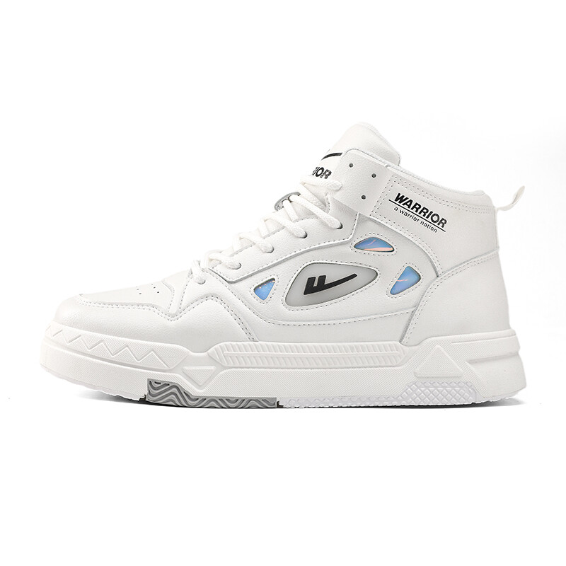 

Кроссовки WARRIOR Skateboarding Shoes Men High-top Grey/Black/Blue, белый