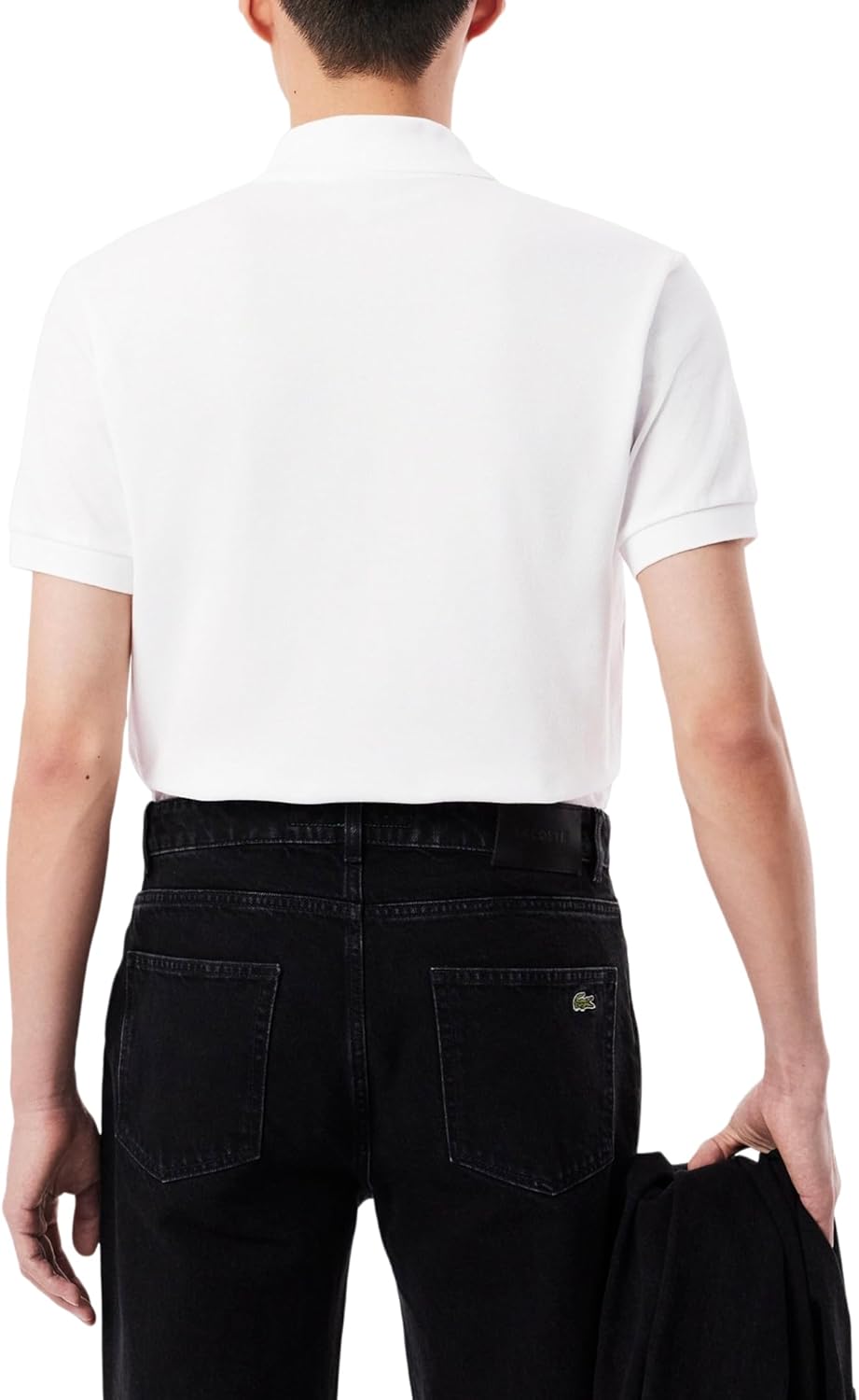 Футболка-поло Lacoste L.12.12 Original pique мужская, классическая, белый — фото 3
