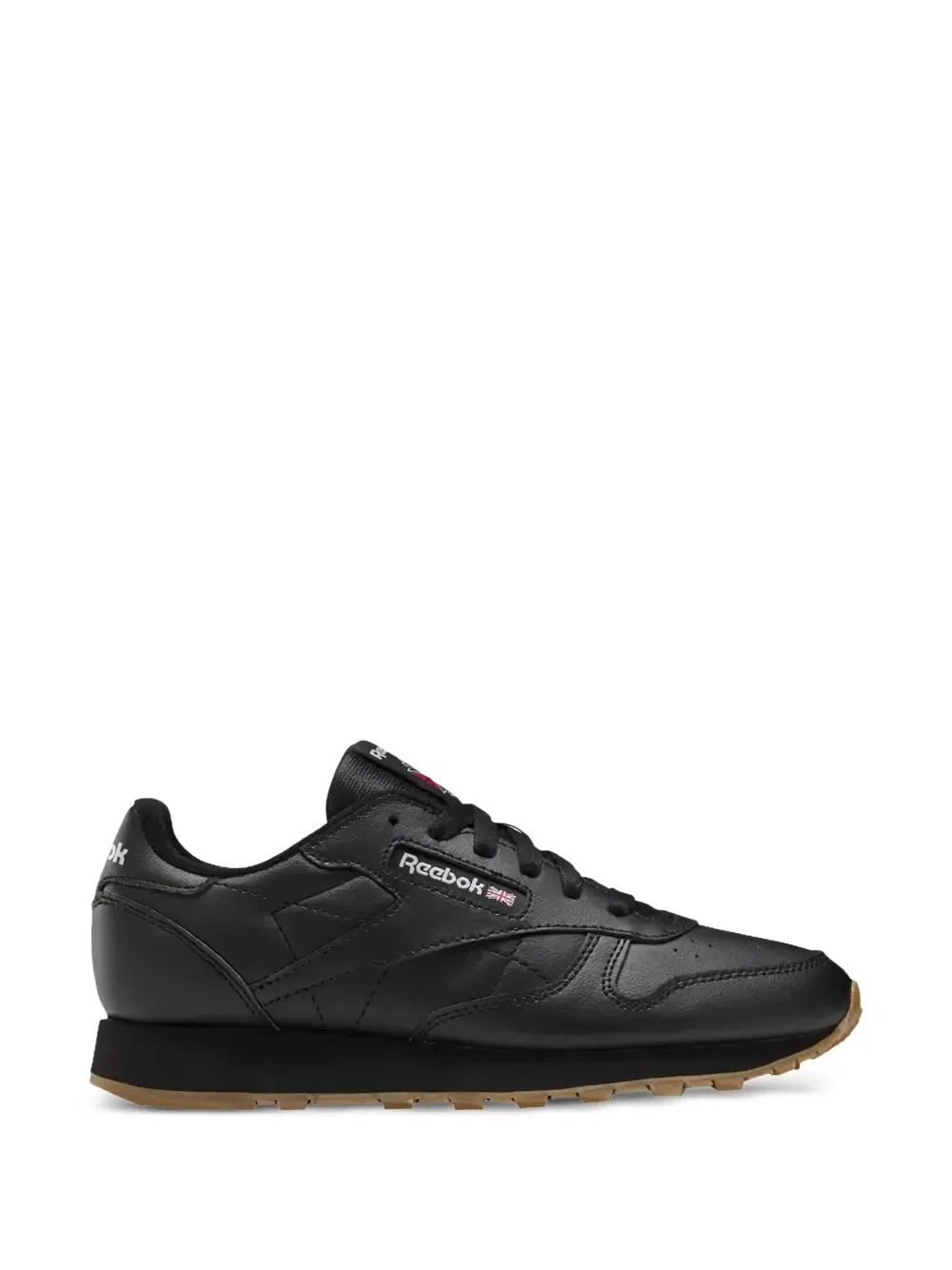 Стеганые кожаные кроссовки Reebok Kids, черный