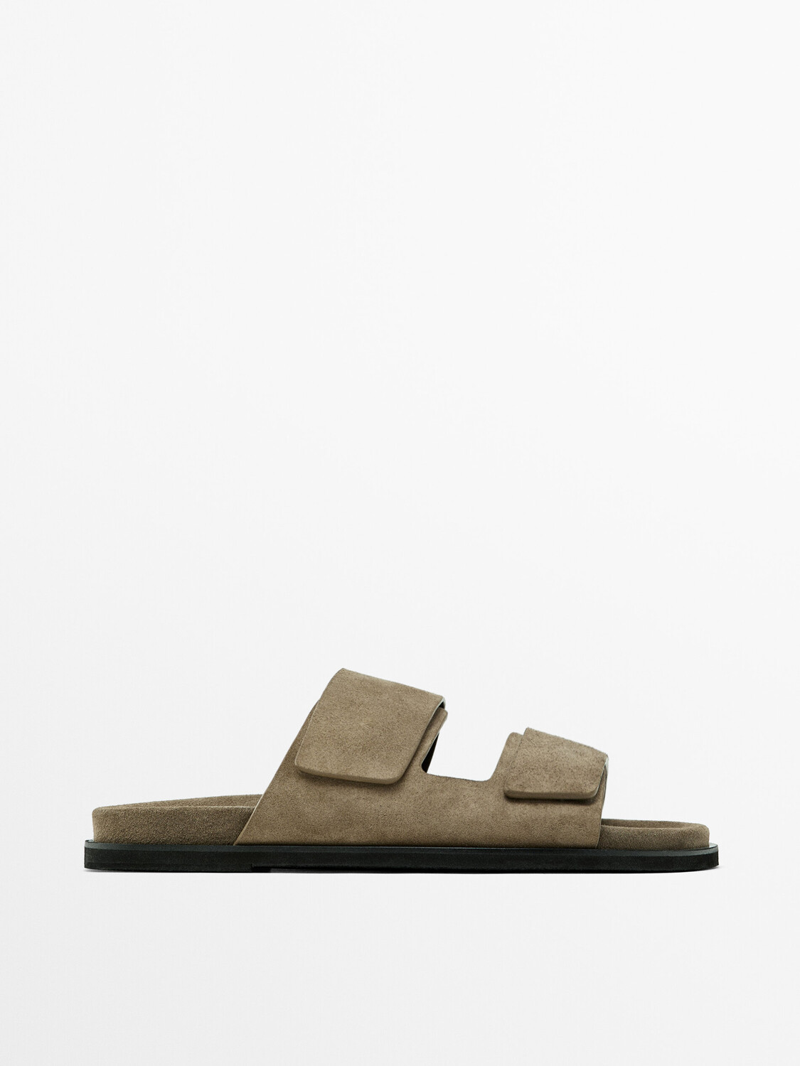 

Сандалии из разделенной замши Massimo Dutti, желтый