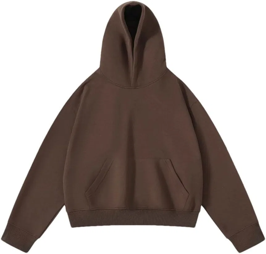 Толстовка мужская с капюшоном, карманом, Dark Brown