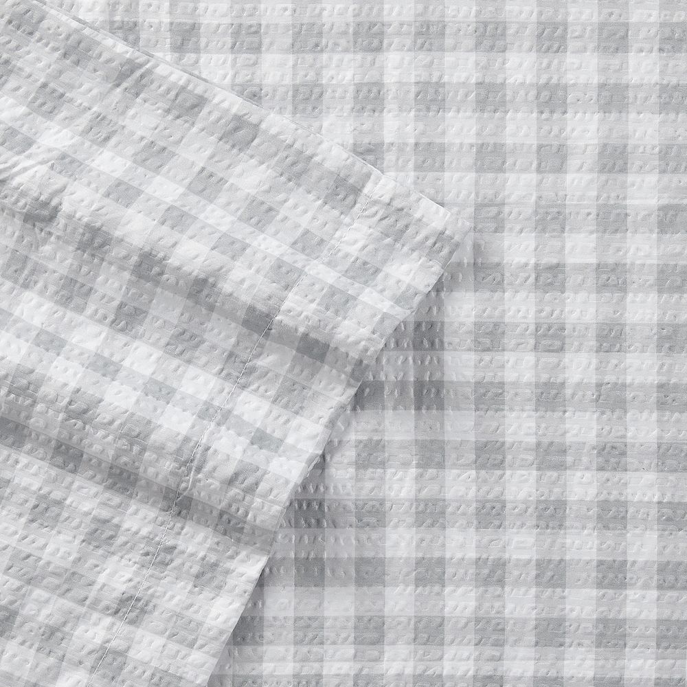 

Комплект простыней из хлопчатобумажной ткани Shavel Home с наволочками, цвет Gingham Gray