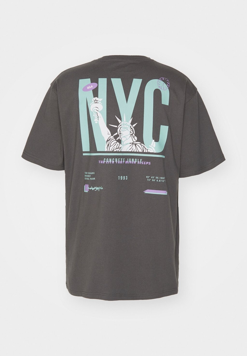 

Футболка с принтом-серыйом City Tee Denim Project, серый