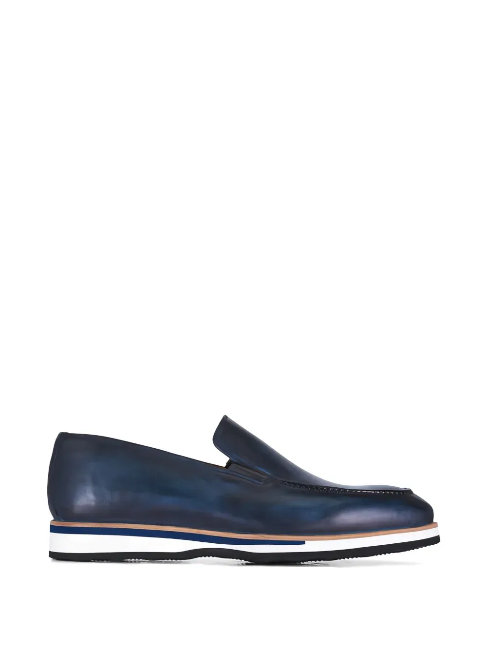 Повседневные лоферы из телячьей кожи Bontoni, синий