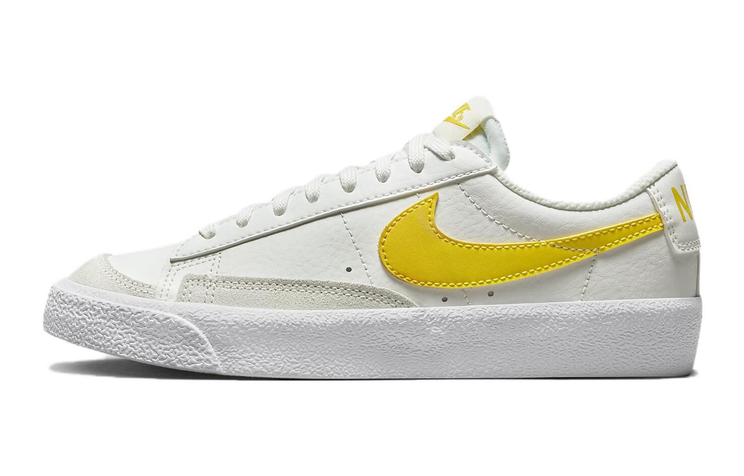 Детские кроссовки для скейтбординга Blazer GS Nike, белый/желтый