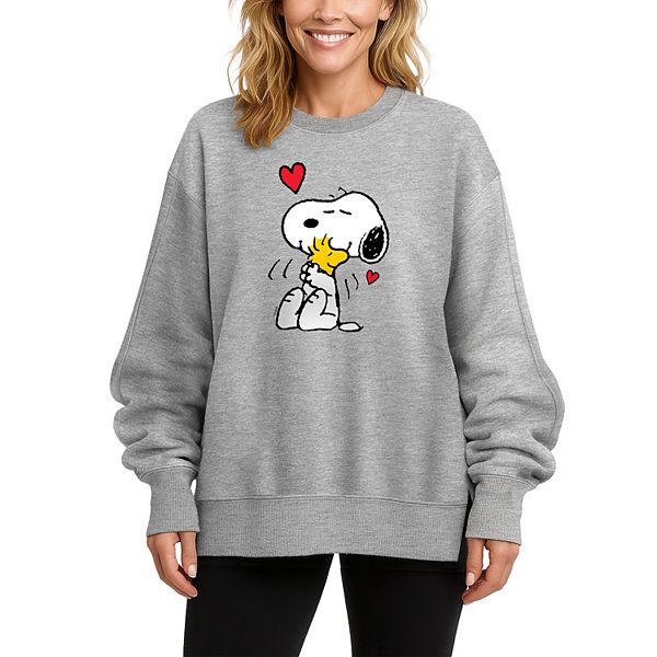

Женский оверсайз флисовый свитшот peanuts lots of love Licensed Character, Athletic Heather