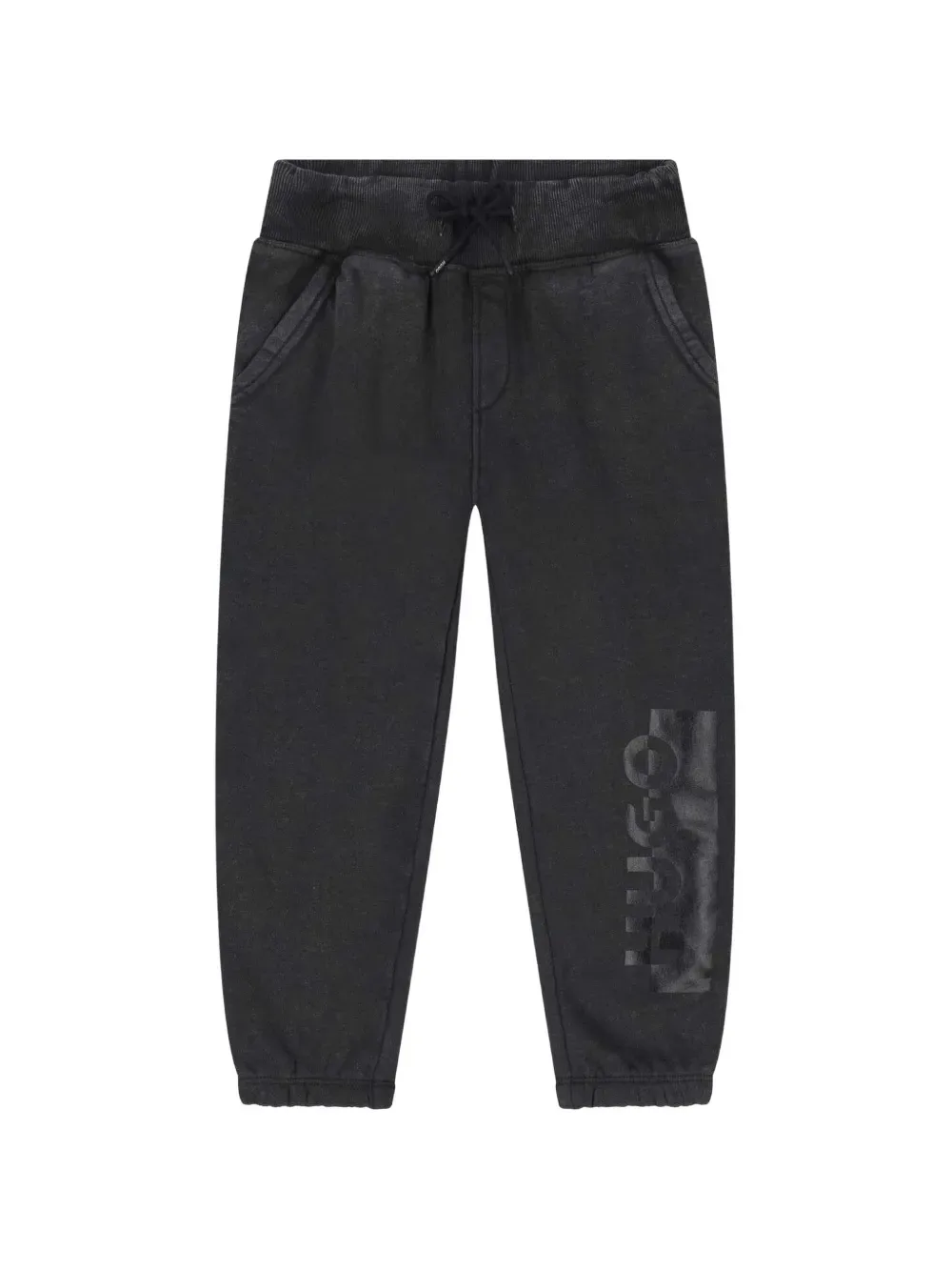 Спортивные брюки на завязках HUGO KIDS, черный