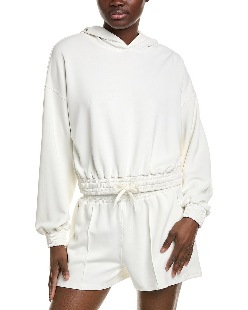 

Sweaty Betty Легкая укороченная худи из сатинированного хлопка, белый