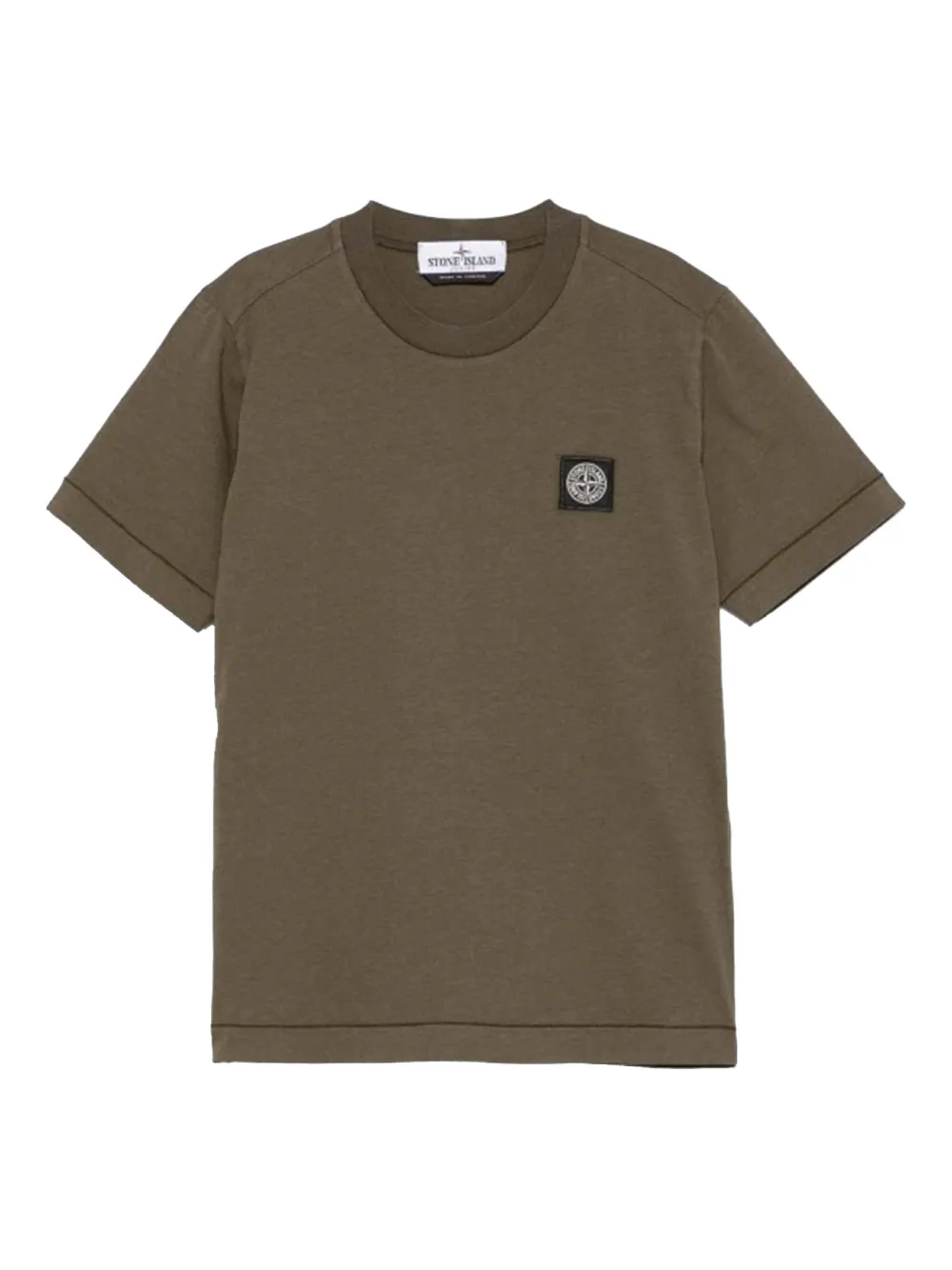 

Футболка с нашивкой-логотипом Stone Island Junior, коричневый