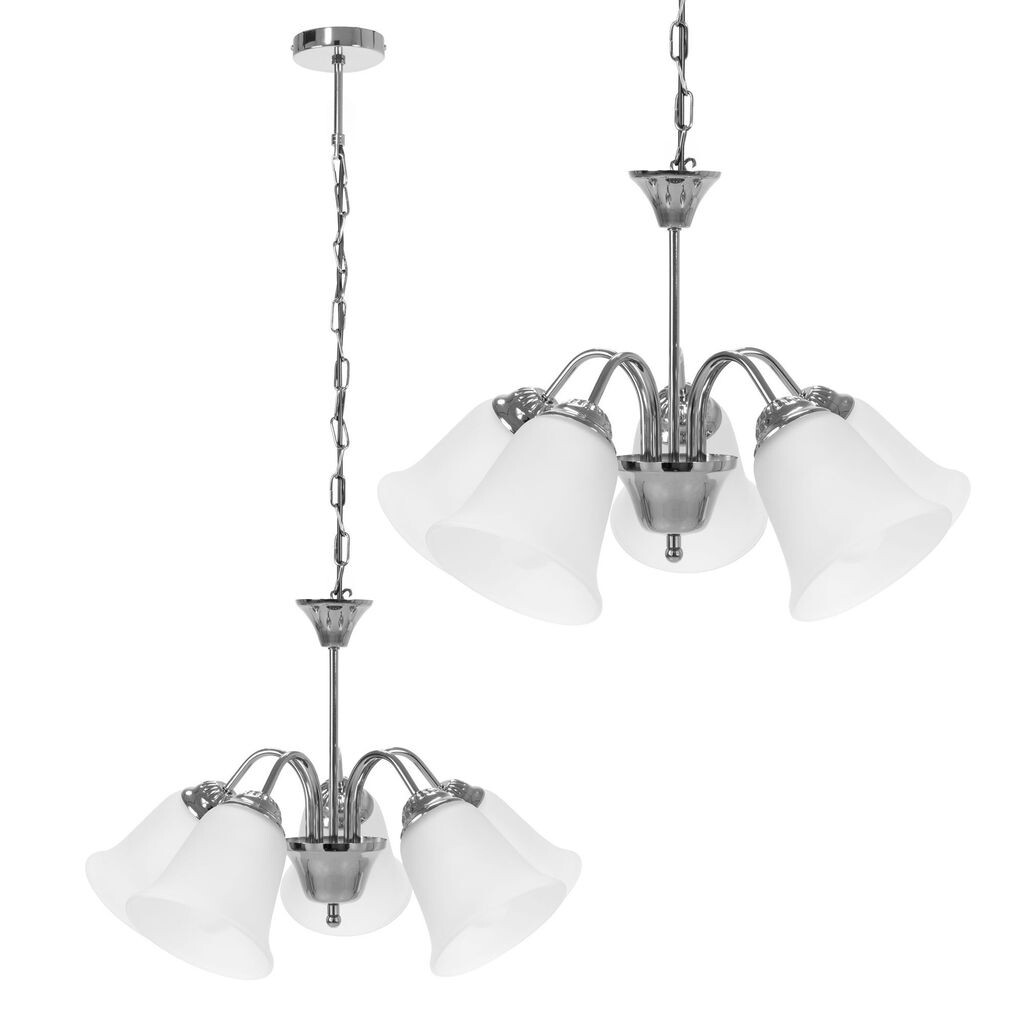 

Подвесной светильник Toollight App960-5Cp, винтажный хром, 5 источников света E27, 54X36 см Toolight, серебро