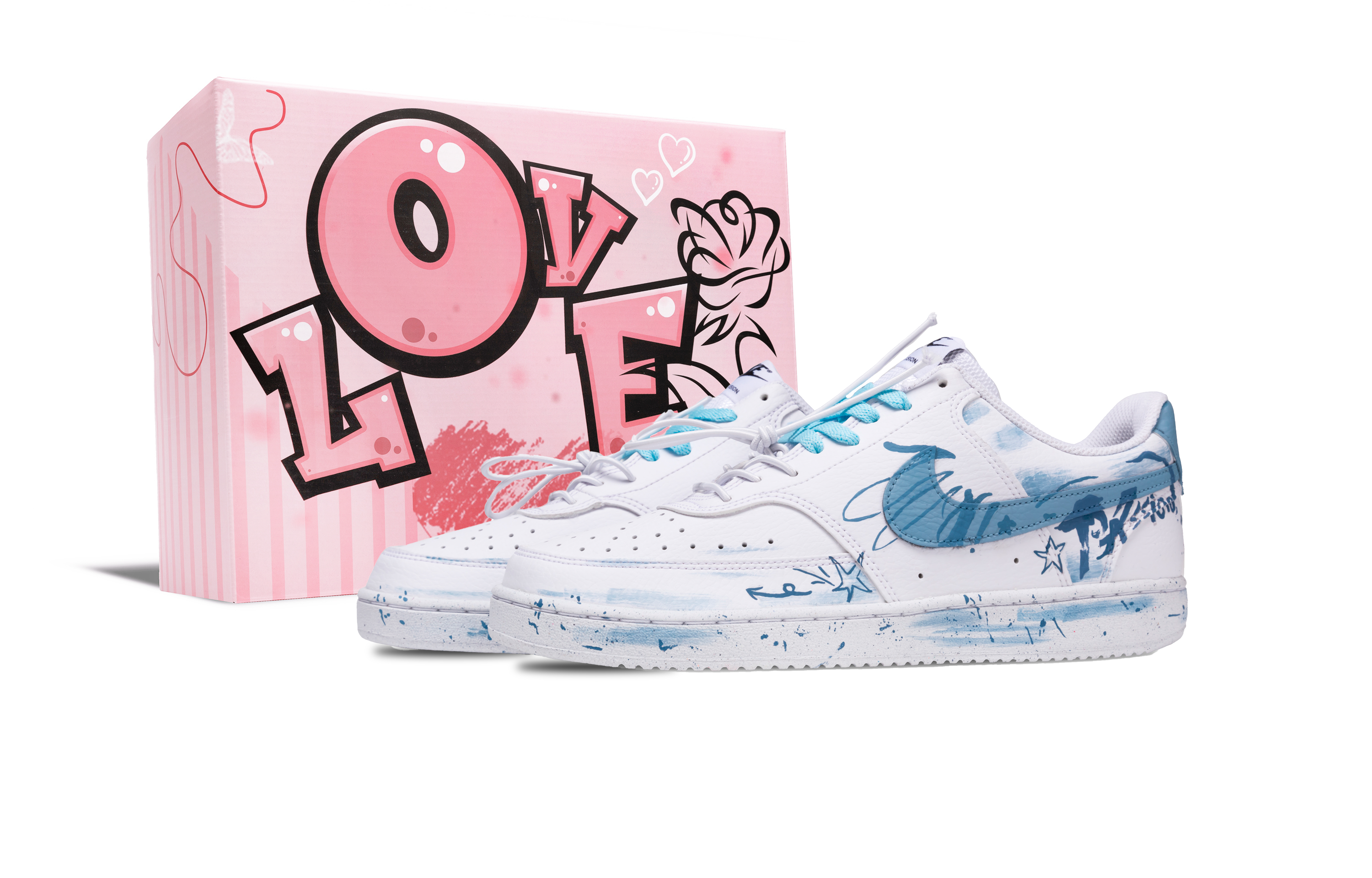 

Nike Кроссовки для скейтбординга Court Vision 1 Low Top, мужские, светло-синие
