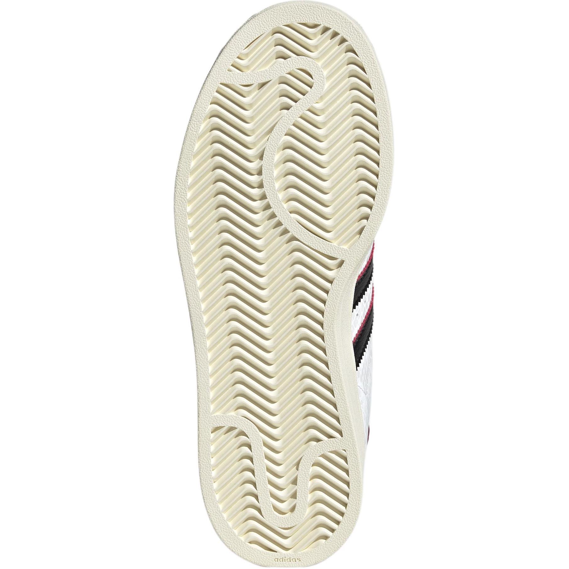 Детские кроссовки для скейтбординга Superstar 2 Low Top Adidas Originals, белый/красный/черный — фото 4