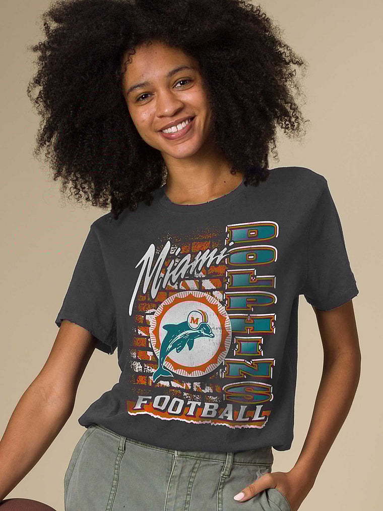 

Винтажная футболка MVP Miami Dolphins Junk Food Clothing, черный