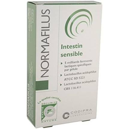 

Кодифра Нормафилус Чувствительный кишечный комфорт Упаковка из 28 капсул Benzisun