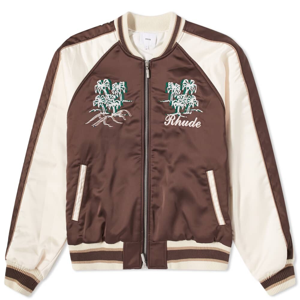 

Сувенирная куртка Rhude из креп-атласа, коричневый