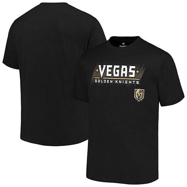 

Мужская черная футболка vegas golden knights big & tall wordmark Fanatics