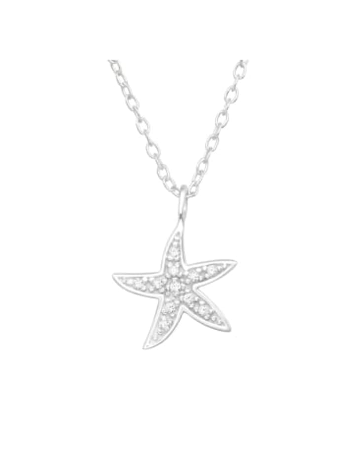 

Alexander York Колье с подвеской в виде морской звезды из серебра 925 пробы, комплект из двух частей из серебра