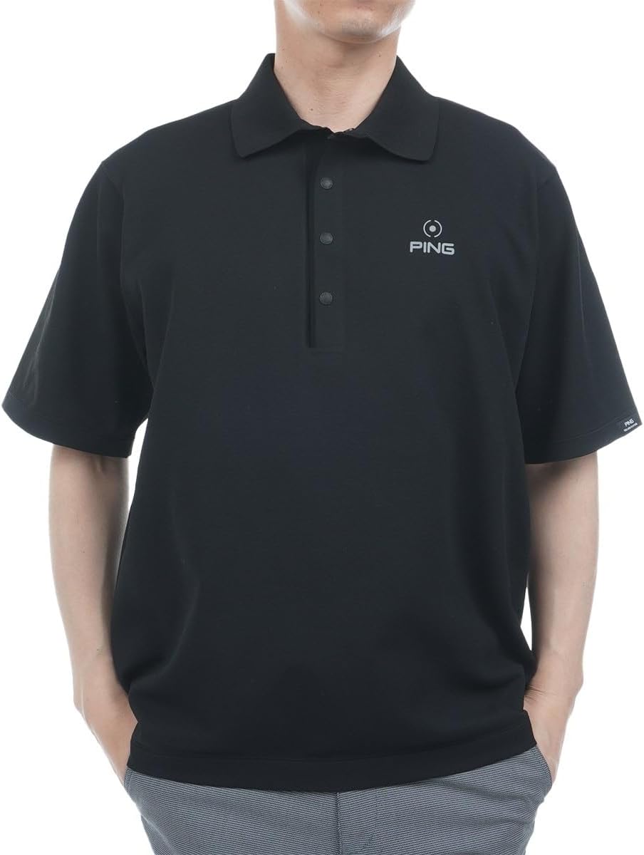 

Мужская трикотажная рубашка-поло с коротким рукавом Pin Apparel 621-5172201 (логотип One Point) / для гольфа Ping, черный