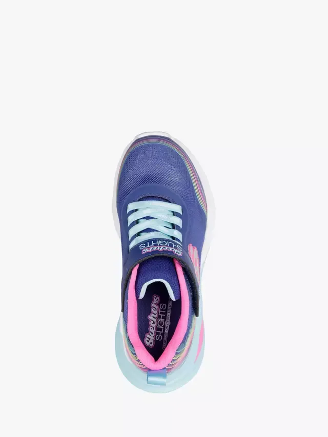 Детские кроссовки S-Lights Cosmic Glow Rainbow Dream, цвет индиго/мультицвет Skechers — фото 3