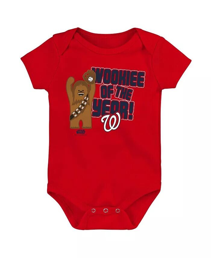 

Боди Red Washington Nationals «Звездные войны Вуки года» для новорожденных и младенцев, мальчиков и девочек Outerstuff