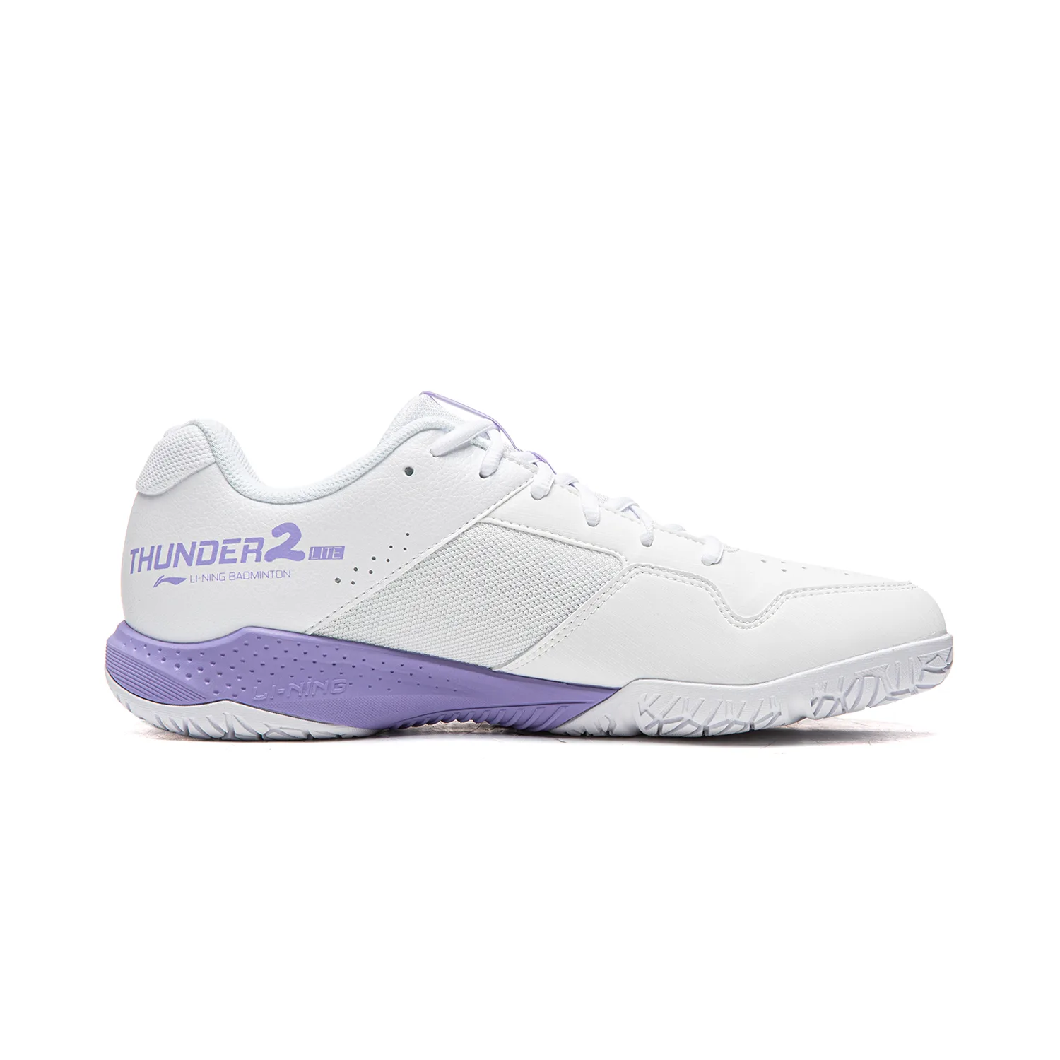 Кроссовки для бадминтона Li-Ning Breathable Low top Unisex, Standard White/Light Iris Purple — фото 3