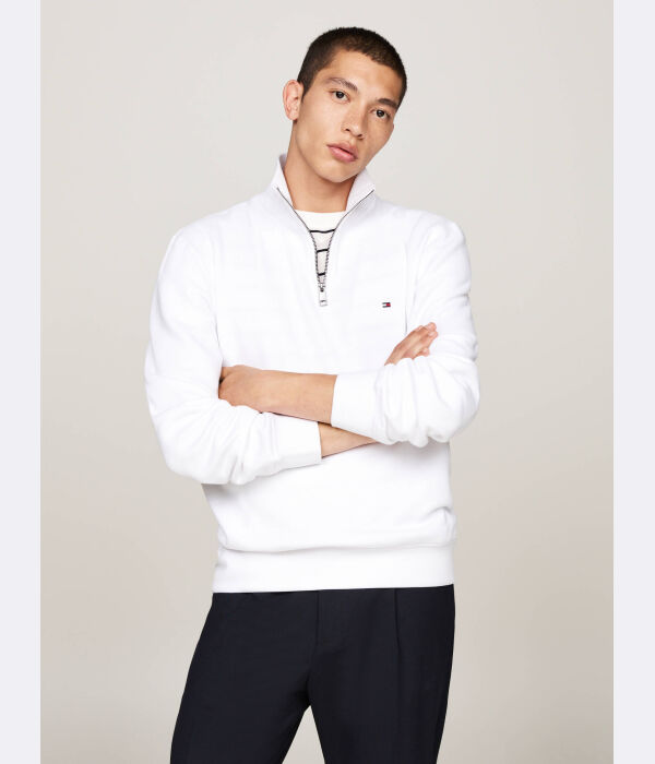 

Толстовка Tommy Hilfiger Regular Fit с полумолнией, белый