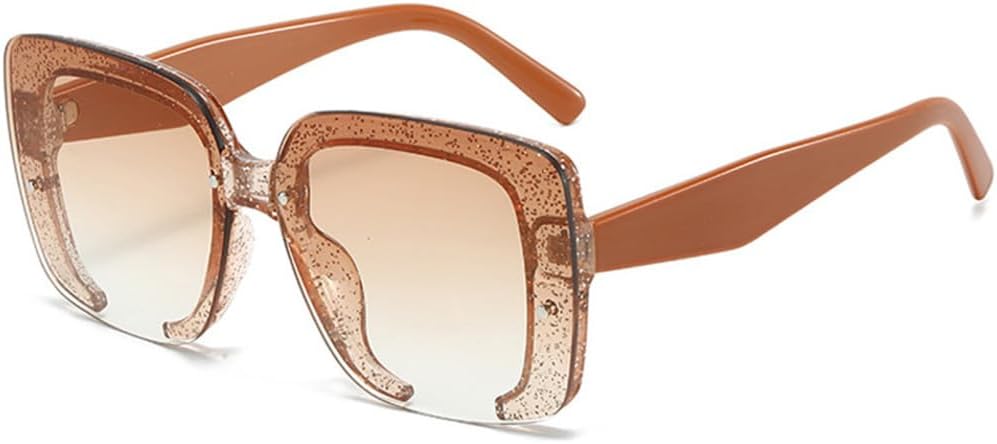 

Индивидуальные солнцезащитные очки для женщин и мужчин, модные солнцезащитные очки в крупной оправе, защита от УФ-излучения UV400, цвет коричневый чай, один размер TYUVIVO, Brown Tea