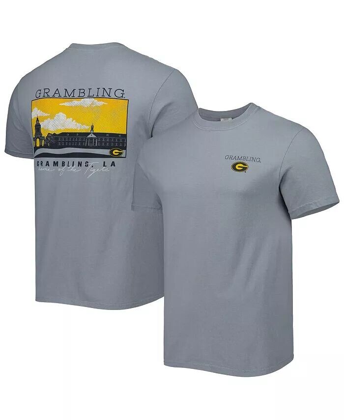 

Мужская серая футболка Grambling Tigers Campus Scenery Comfort Color Image One