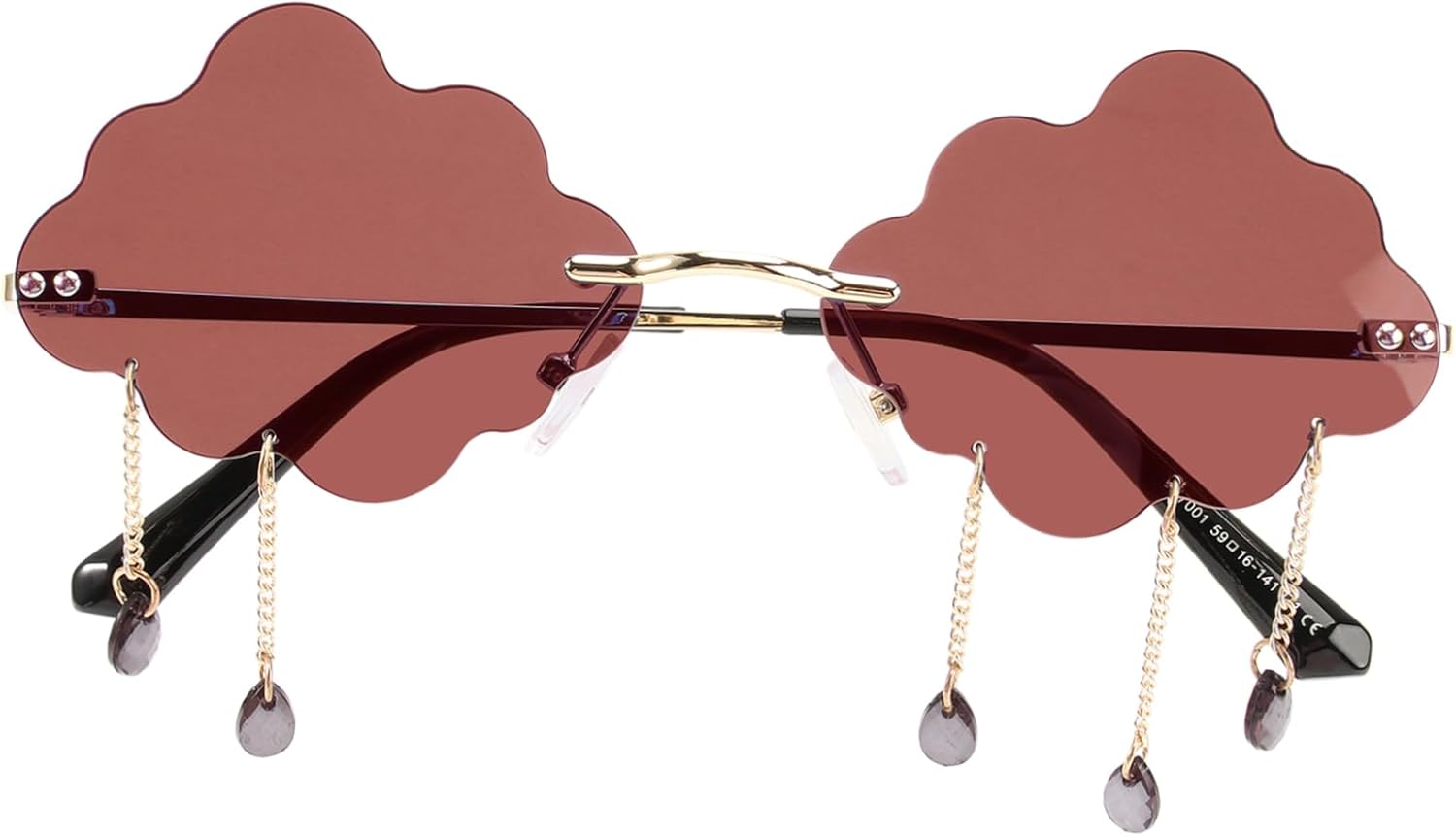 

LIFKOME 1 пара креативных солнцезащитных очков без оправы с подвеской в ​​форме облака. Уникальные декоративные очки для вечеринок, пляжа и активного отдыха на природе. Модный аксессуар для мужчин и женщин, Brown