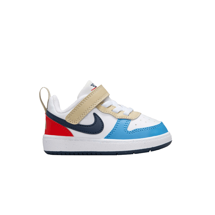 

Кроссовки Court Borough Low Recraft TD 'White Thunder Blue Light Crimson', белый