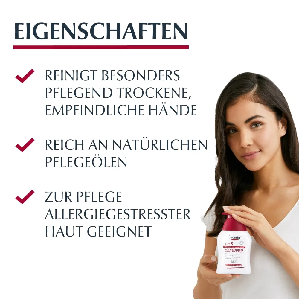 Увлажняющее масло для мытья рук Eucerin pH5, 250 мл Eucerin — фото 2