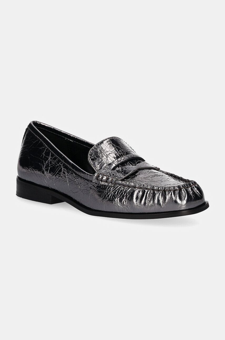 Кожаные лоферы MICHAEL Michael Kors Carlson, серебряный