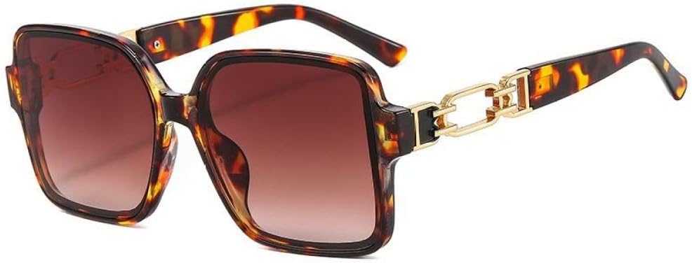 

Солнцезащитные очки в крупной оправе для женщин, ретро квадратные, градиентные, желтые, для мужчин, большие, с защитой от УФ-излучения UV400, роскошные очки generic, 4