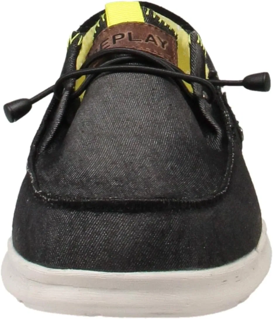 Туфли Replay Herren Alcyon DenimMokassin, 003 Black — фото 3