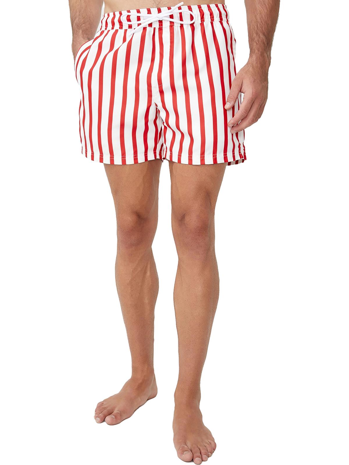 

Мужские шорты для плавания на шнуровке Cotton On, цвет red bold stripe