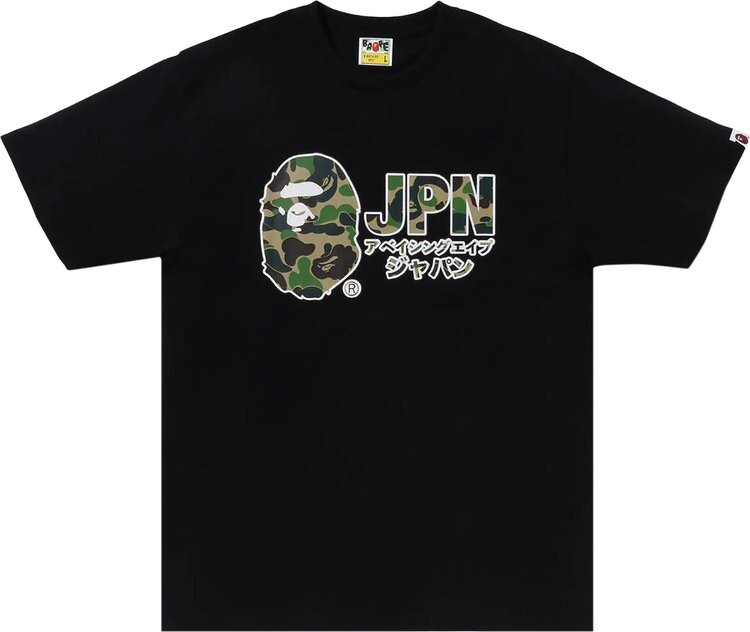 

Футболка BAPE ABC Camo Jpn Katakana 'Black', черный