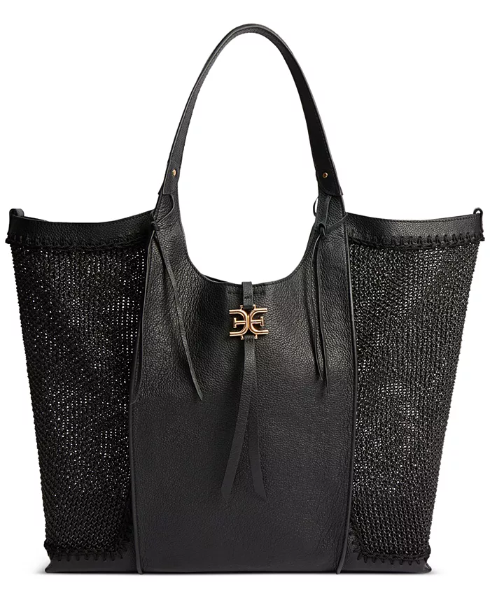 

Большая сумка Tobo из рафии Sylvia Sam Edelman, черный