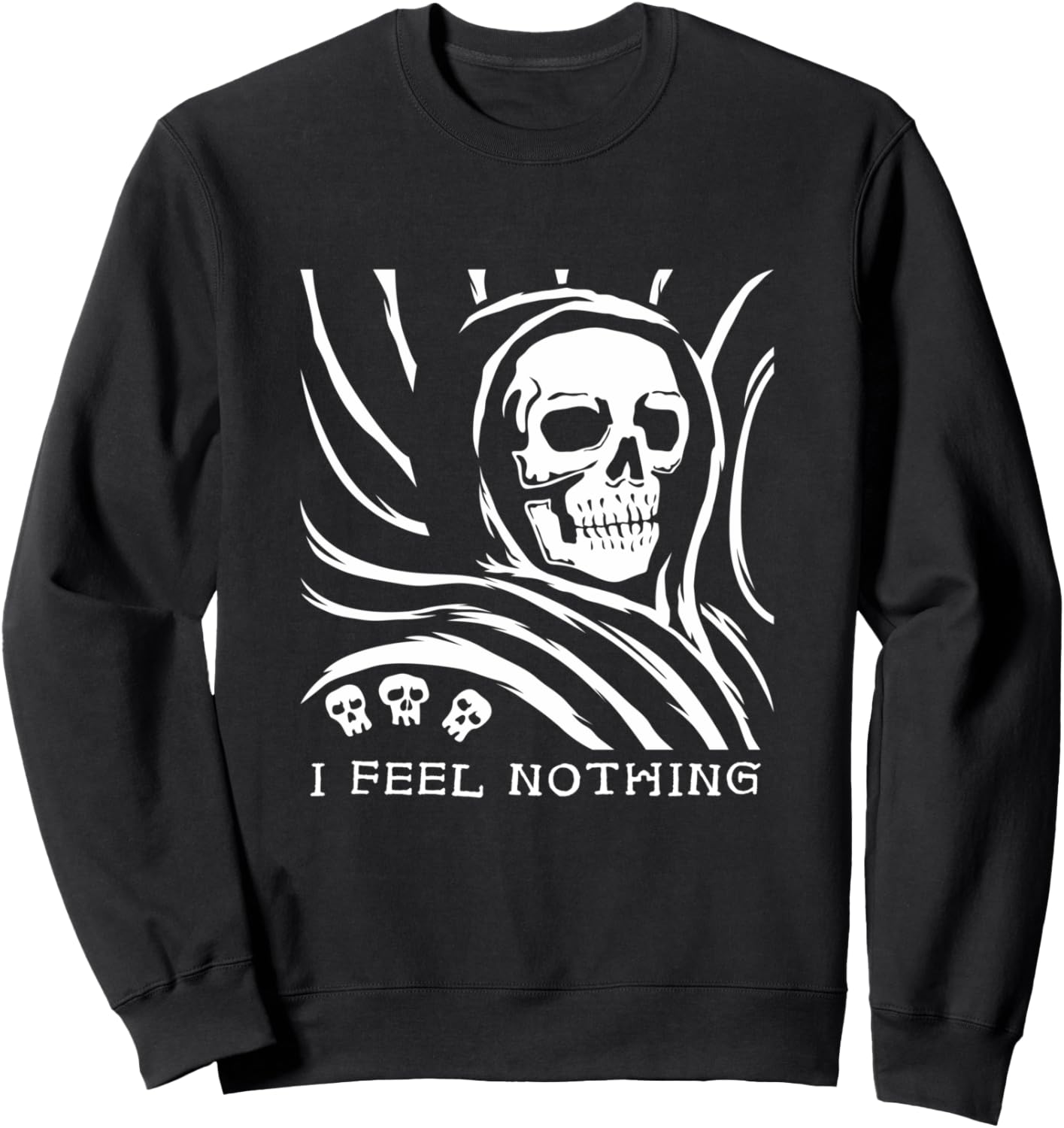 

Я ничего не чувствую. Смерть. Саркастический. Темный готический. Темная готическая толстовка Grunge Negative Quotes, черный