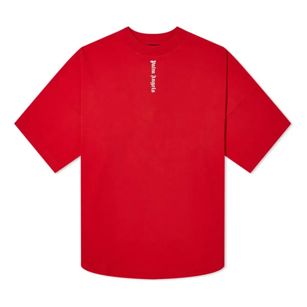

Футболка ss21 vertical logo oversized t-shirt 'red white' Palm Angels, красный