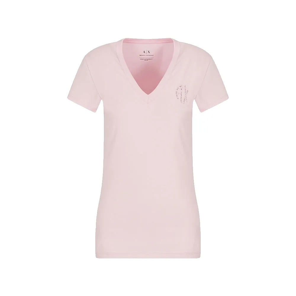

Футболка Armani Exchange XW000606_AF10355 short sleeve v neck, розовый